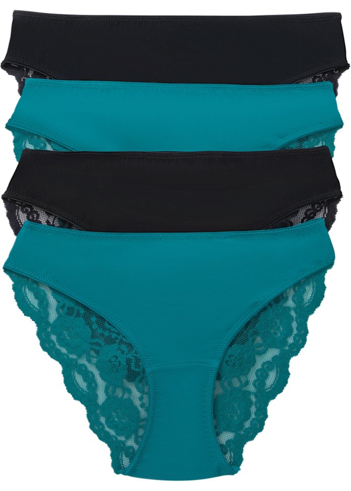 Slip (4er Pack) mit Spitze
