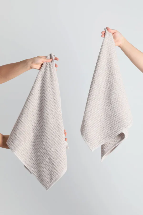 FAVORA  Nurpak Ekol 2er-Pack Hand- und Gesichtshandtücher 50 x 90 – Beige