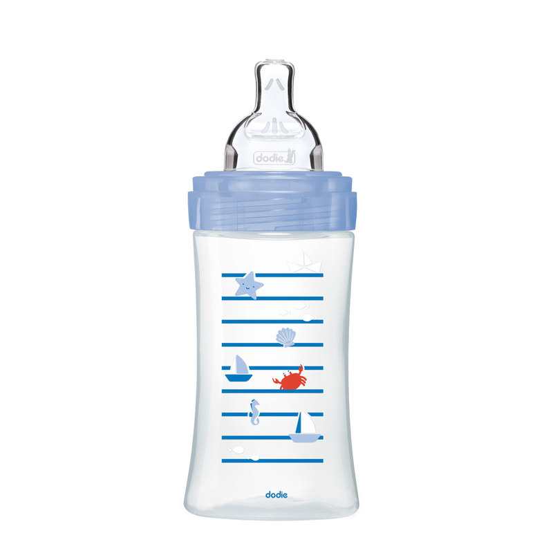 Lot de 2 biberons 0-6 mois anti colique 270 ml mer Dodie