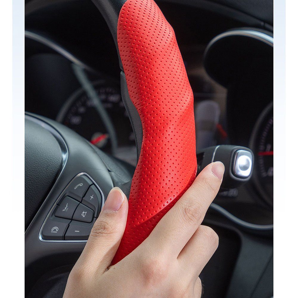 Deliana.home Lenkradbezug Lenkradabdeckungen für 2 Segmented Breathable Protective, Ø 37,00 - 38,00 cm, (2-tlg), Cover Autozubehör