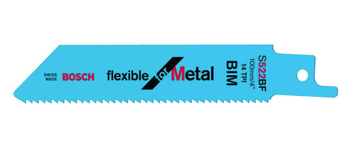 Bosch Blue Accessories 2608656011 S522BF Tigersågklinga Flexibel för metall 100 mm 5 delar