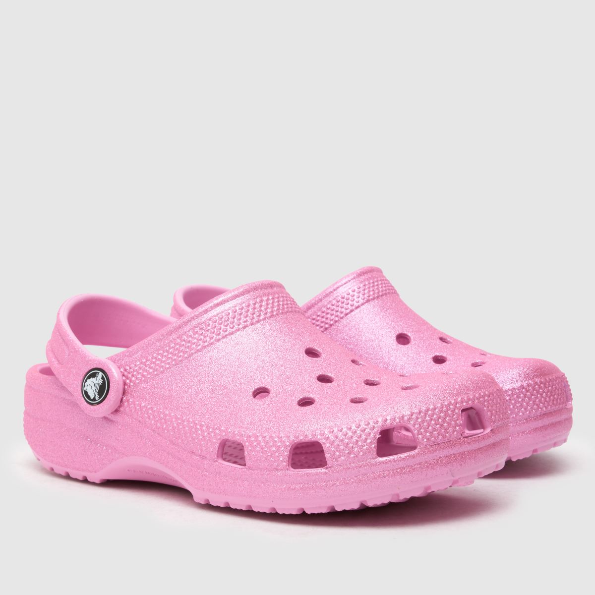 Crocs rózsaszín klasszikus csillámos klumpa lány junior szandál
