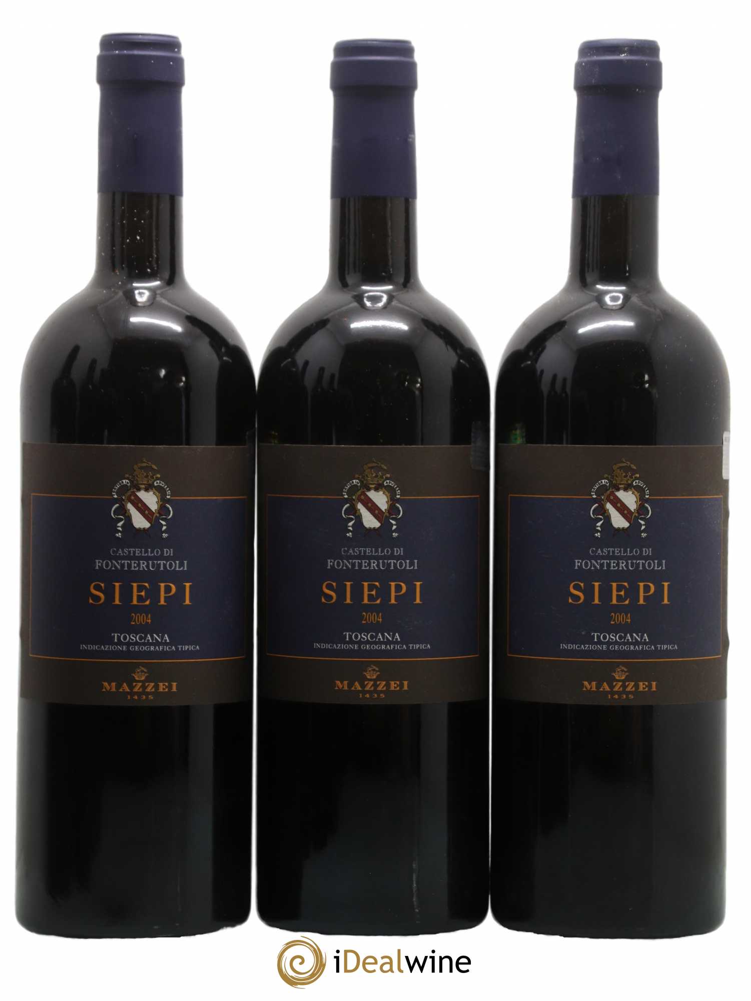 IGT Toscane Castello di Fonterutoli Siepi Mazzei  2004 - Lot de 6 Bouteilles
