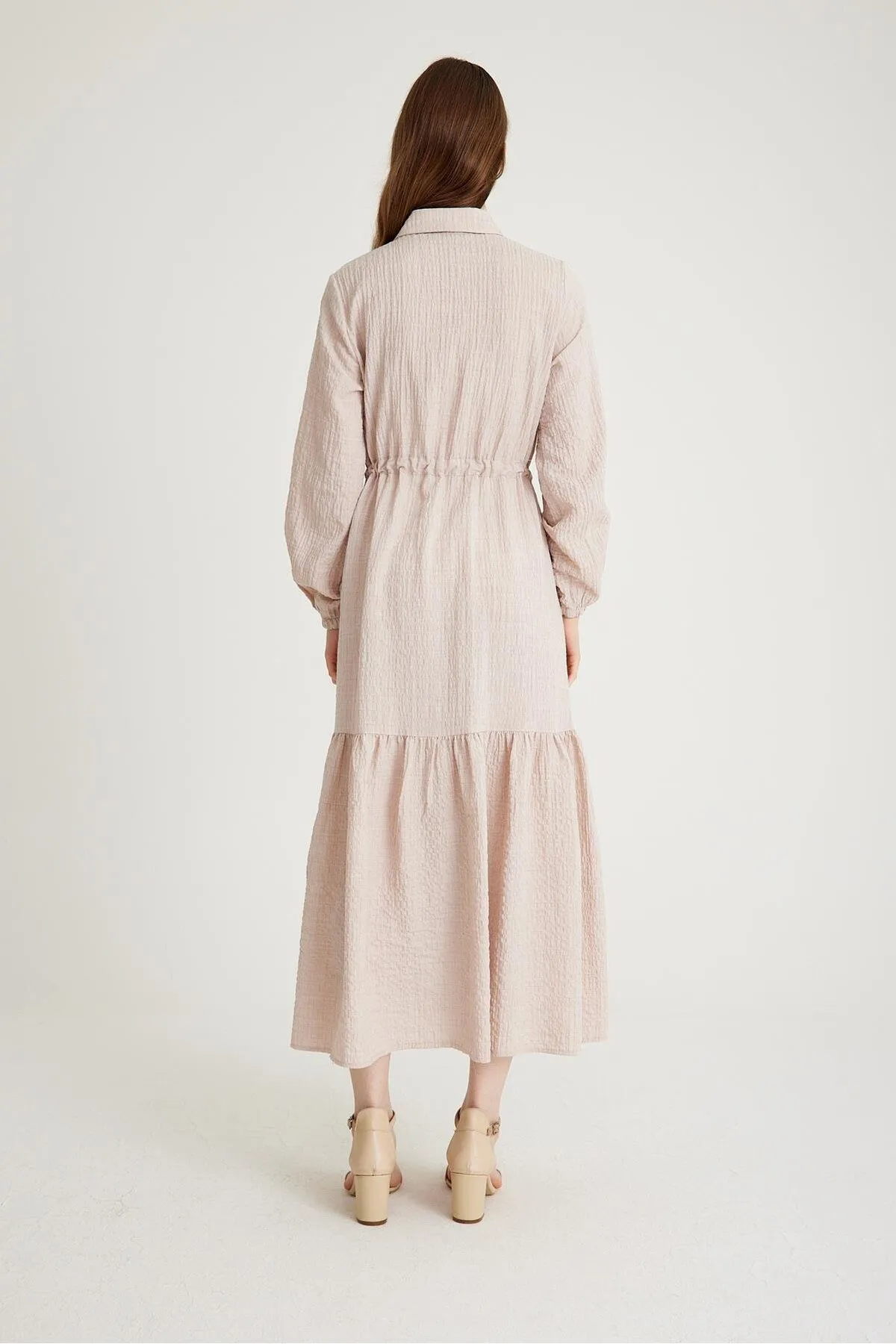 Olcay  Kleid - Beige - A-Linie
