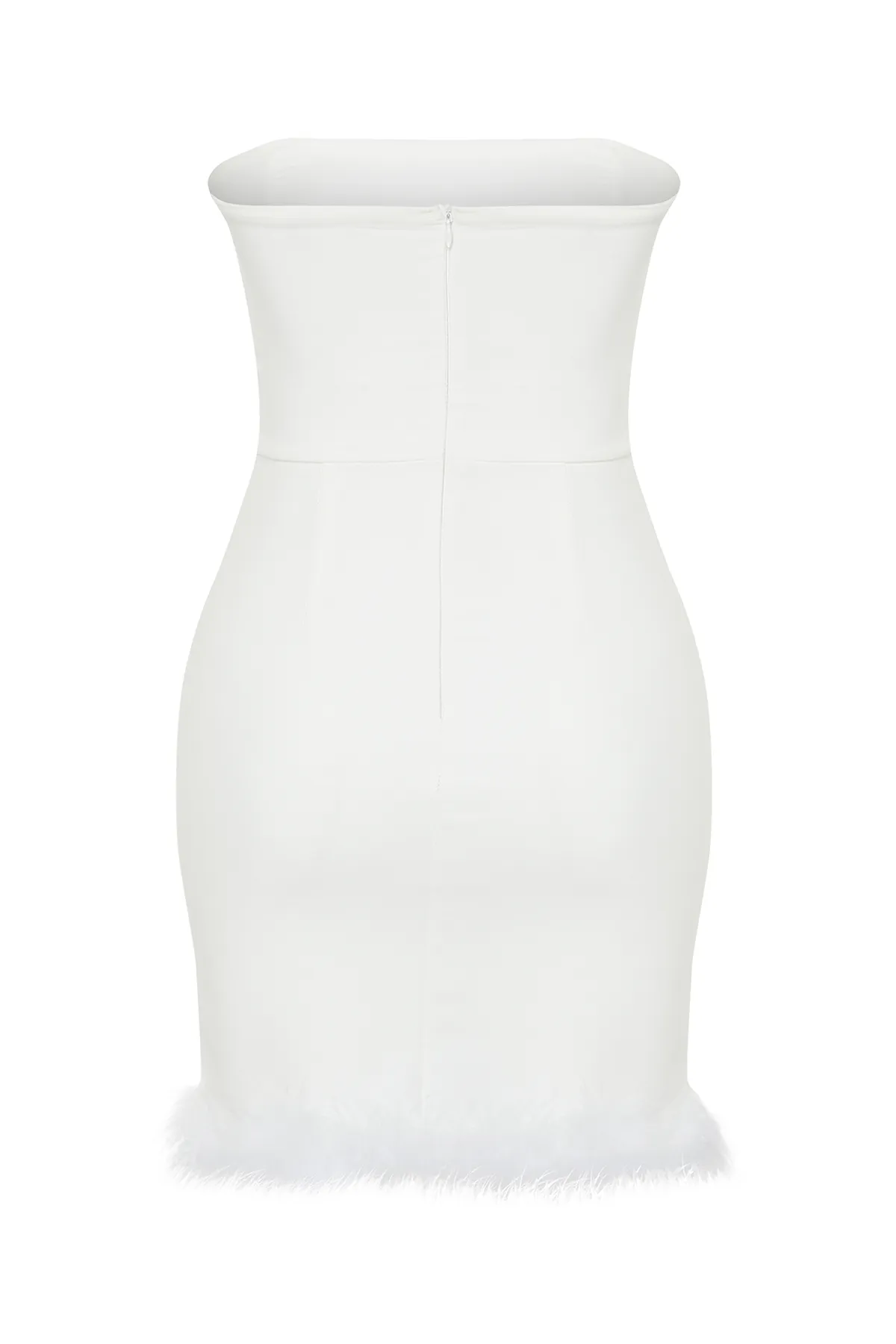 Trendyol Collection  Weißes, körperbetontes, gewebtes Hochzeits-/Hochzeits-Abendkleid in Weiß TPRSS24EL00115