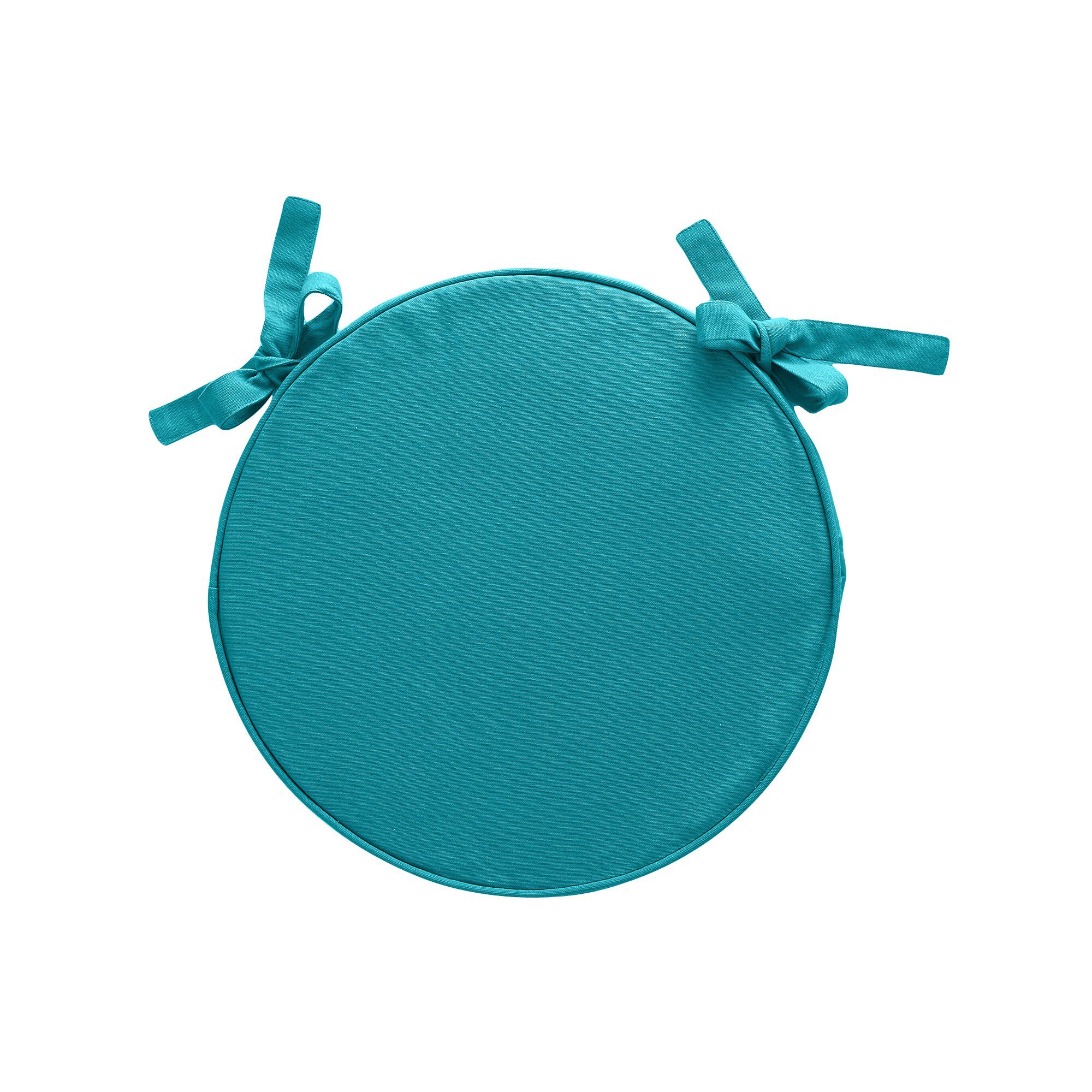 Coussin d'assise uni rond bachette