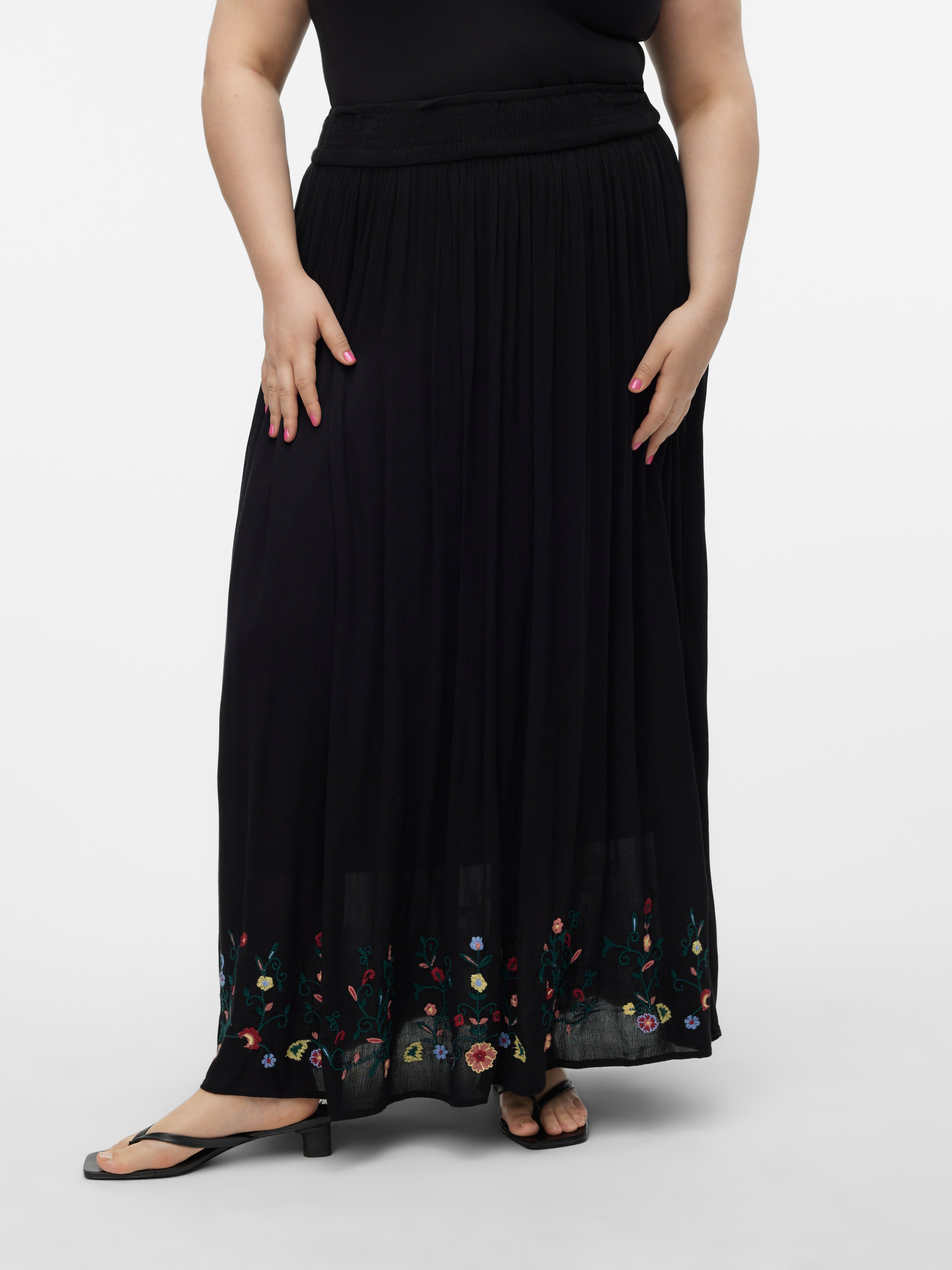 VMSINA Hohe Taille Langer Rock