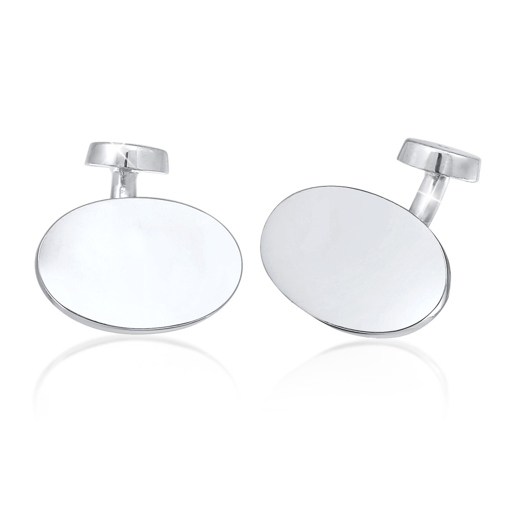 KUZZOI KUZZOI Boutons de Manchette Hommes Ovale Elégant en argent sterling 925 bouchon de bouteille