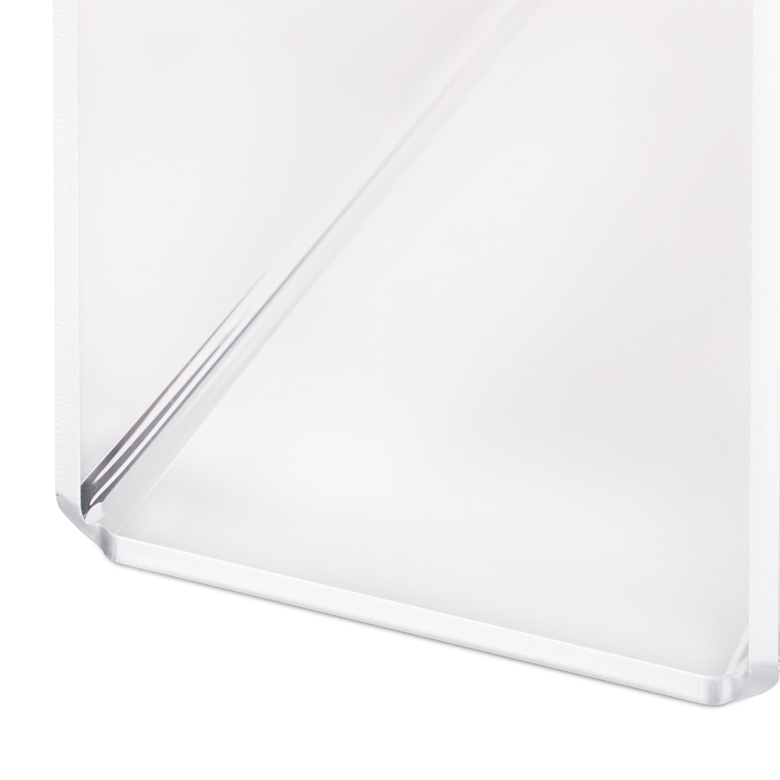 relaxdays Zeitungsständer Transparenter Zeitungsständer aus Acryl, Silber