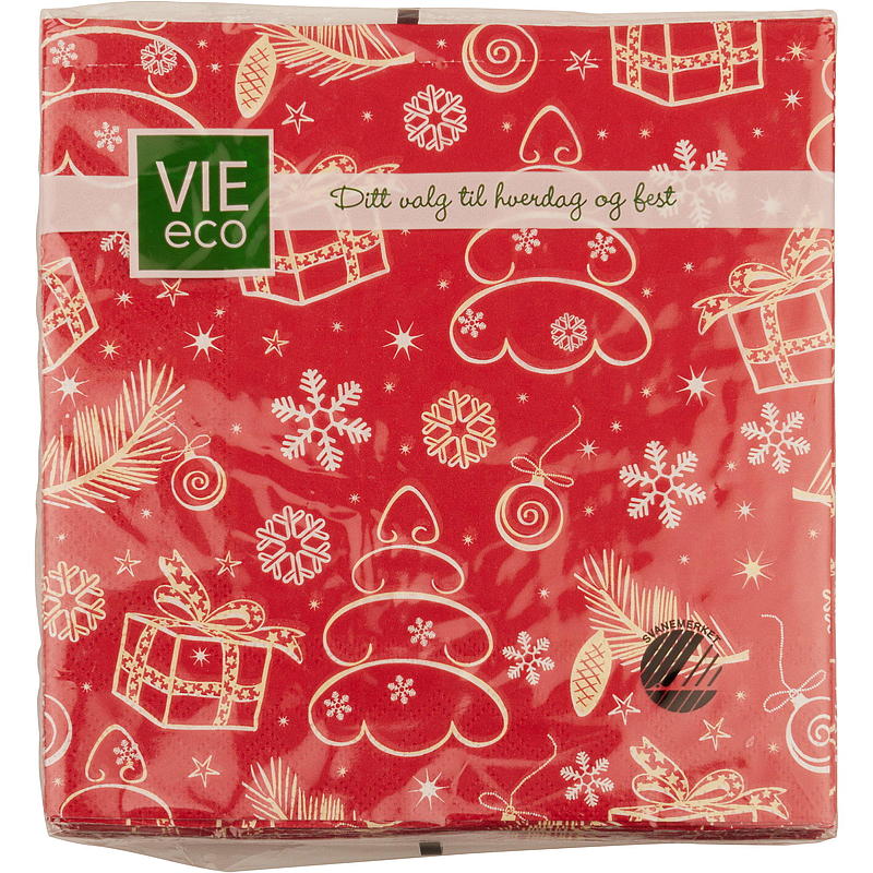Vie Eco Servietter 20-pk 33x33 cm, julemotiv
