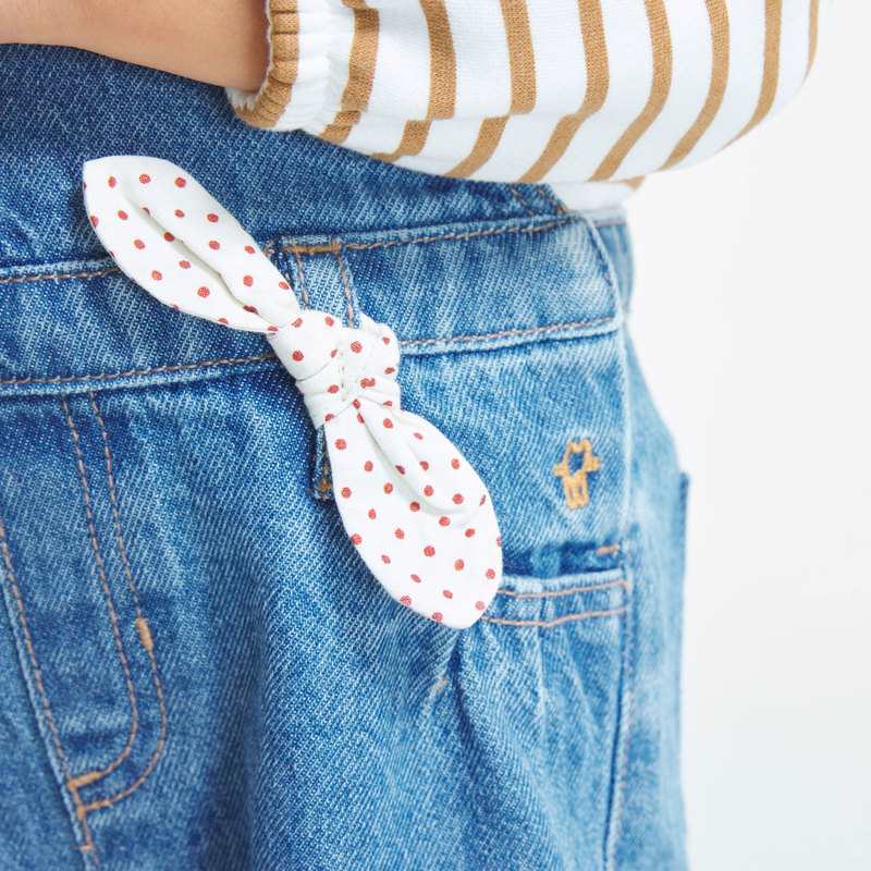 Salopette longue boyfriend denim bleue bébé fille
