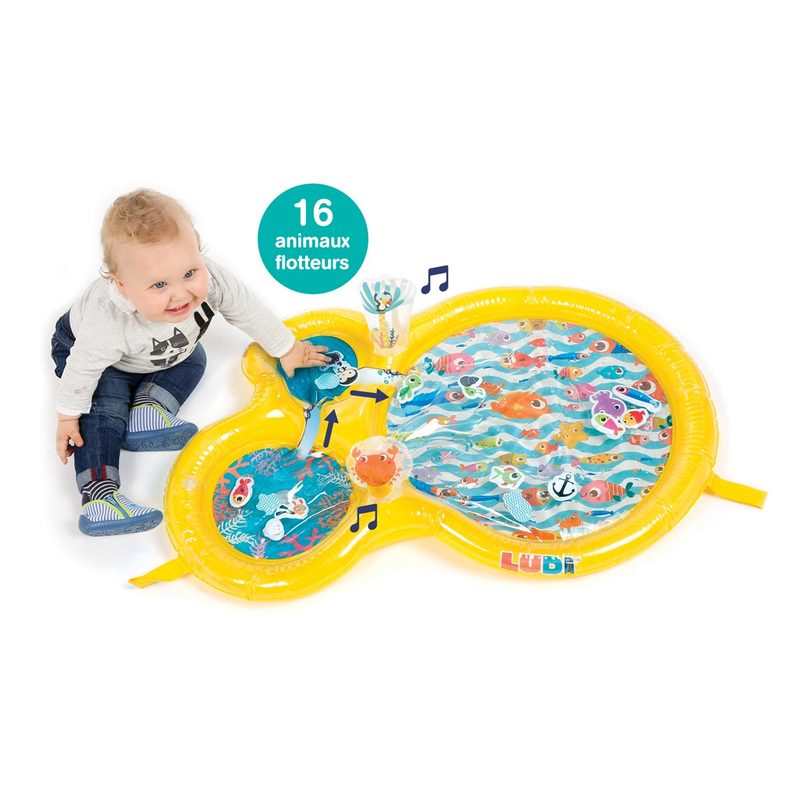 Maxi tapis d'eau jaune LUDI