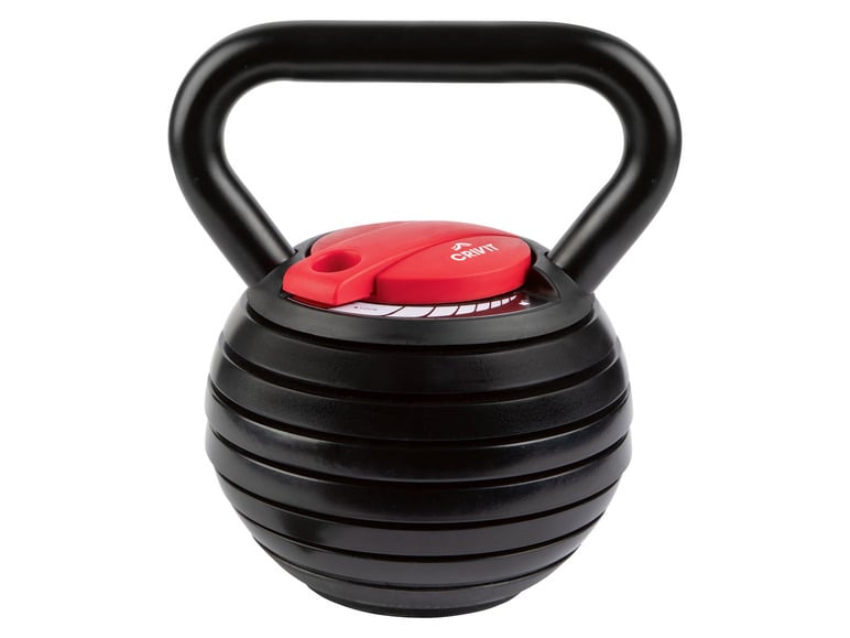 CRIVIT Kettlebell-Set, verstellbar, 18 kg