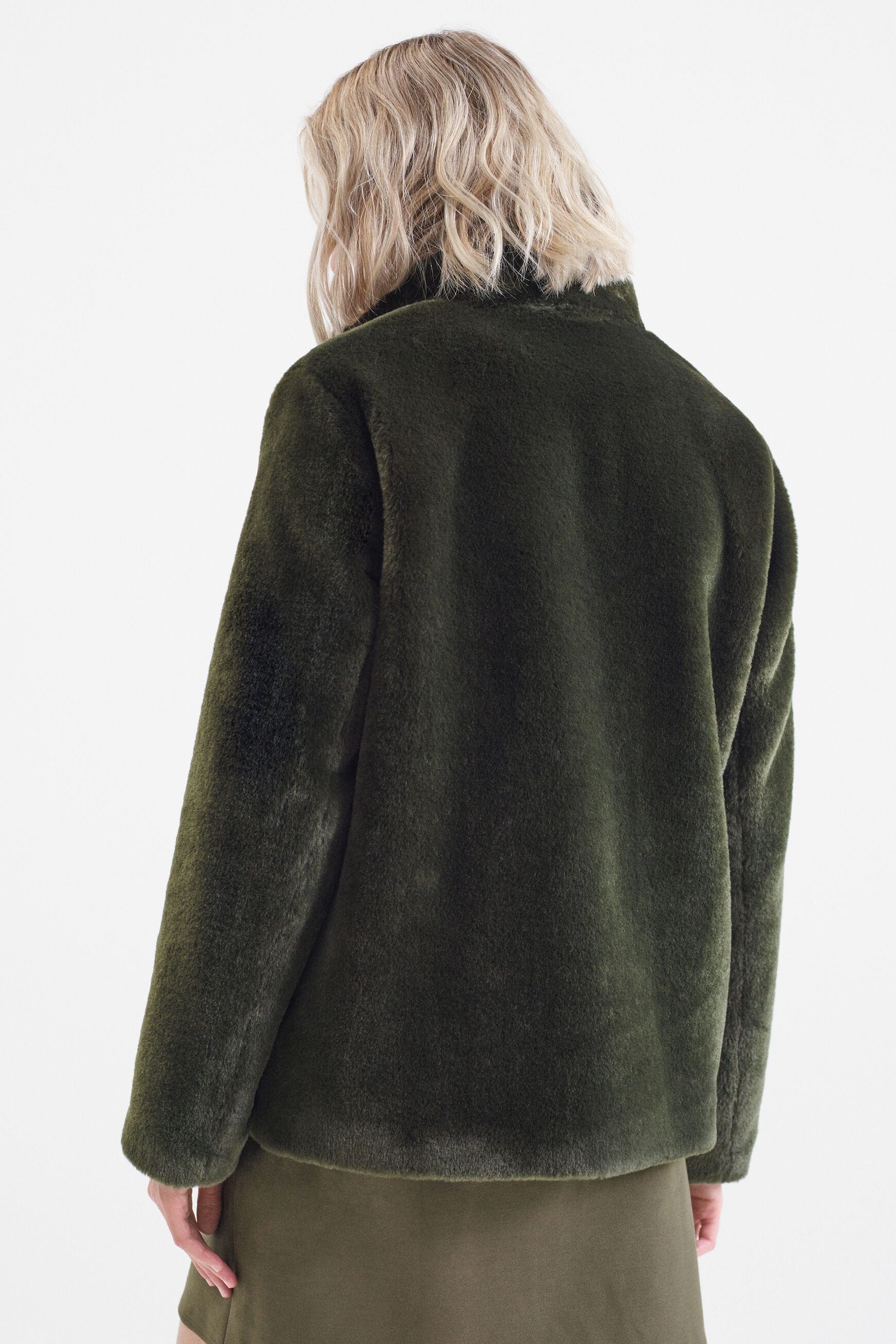 manteau esteban vert kaki femme