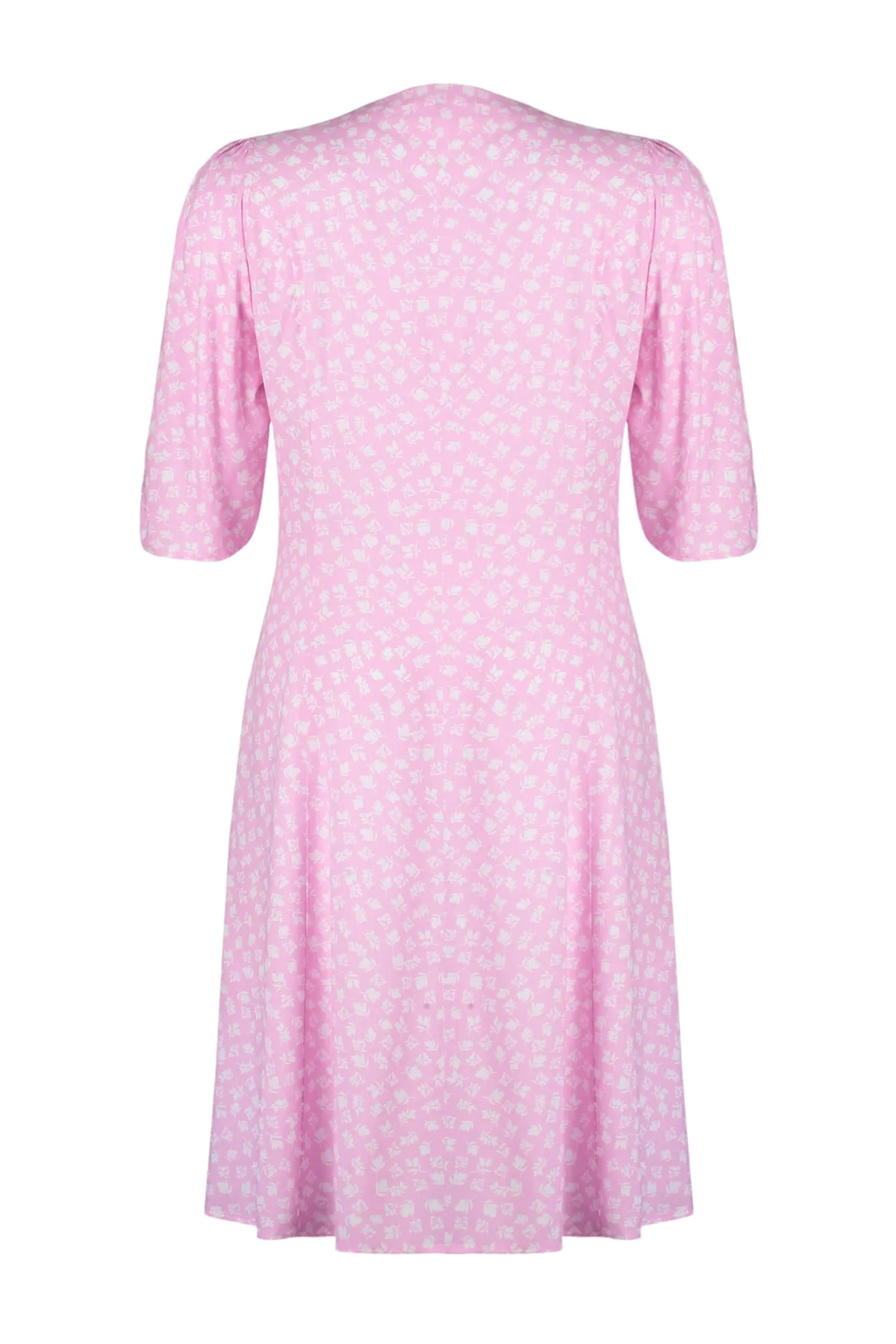 Trendyol Curve  Rosa gewebtes Kleid mit Blumenmuster TBBSS23AH00102