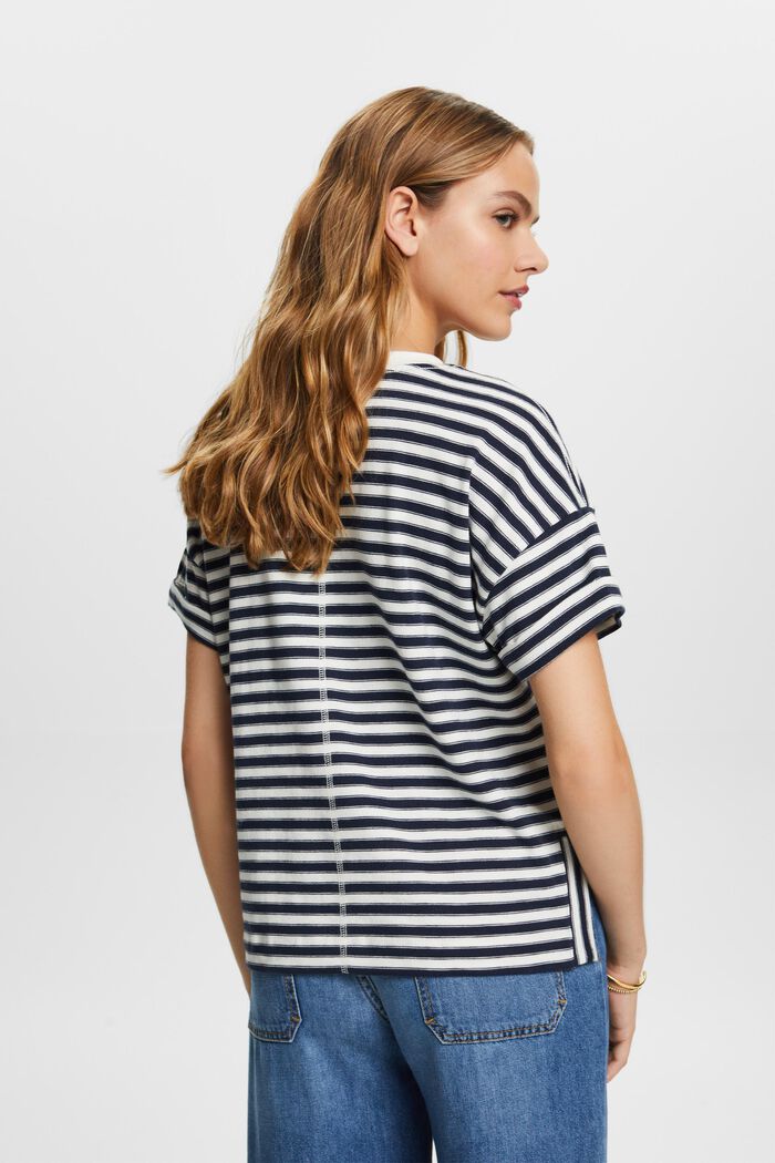 Gestreiftes T-Shirt, 100 % Baumwolle