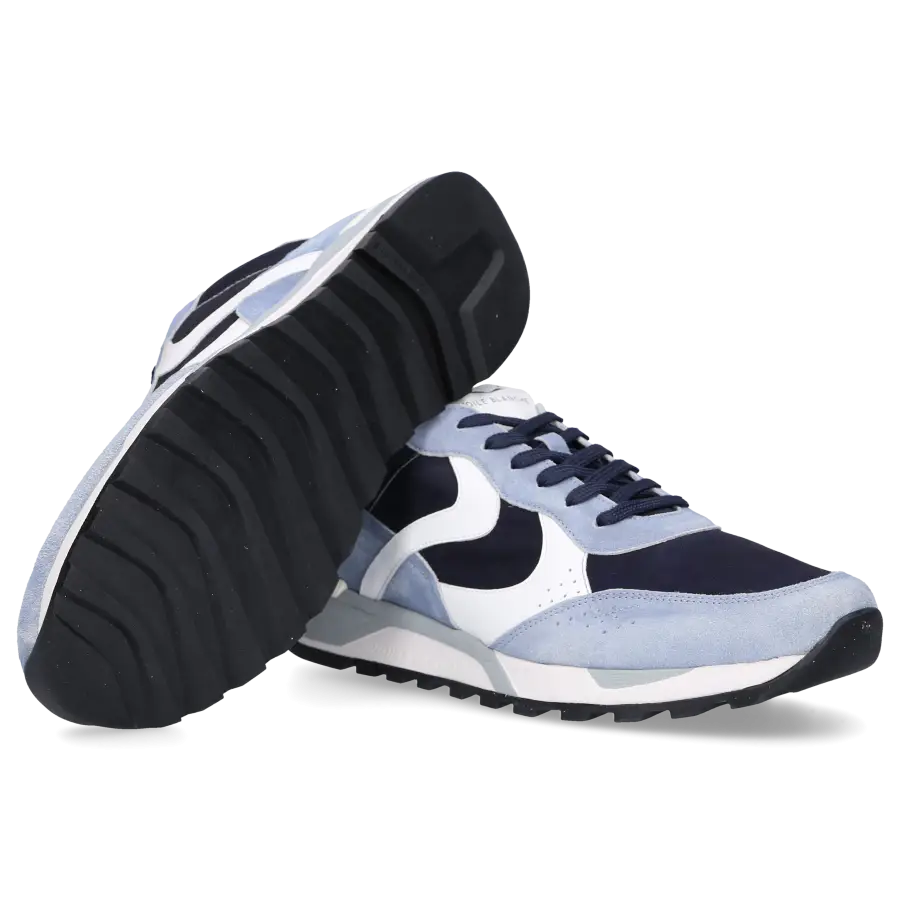 VOILE BLANCHE - Sneaker low MAGG Veloursleder - blau
