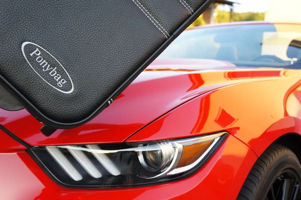 Roadsterbag Ford Mustang VI Cabrio ab 2014 (EU-Version) - 3-tlg. Kofferset Kofferraum - Schwarze Naht