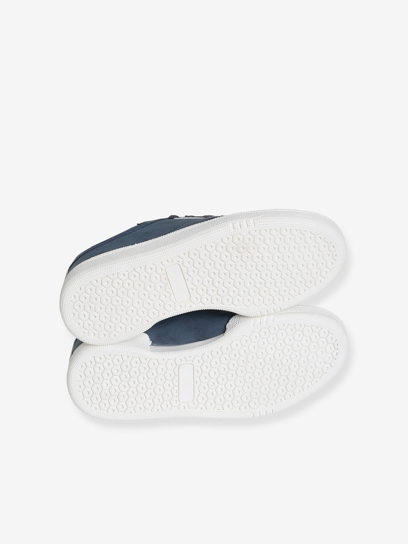 Baskets garçon lacées et zippées bleu jean