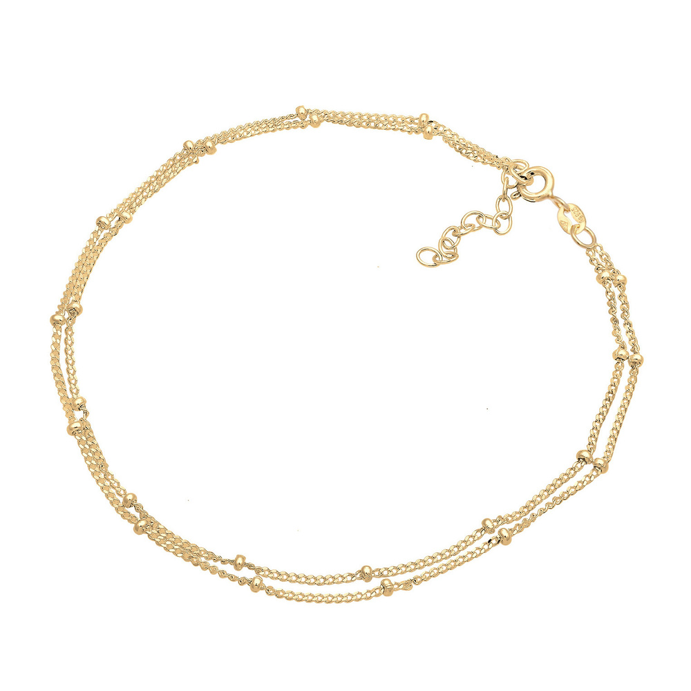 Elli Elli Bracelet de Cheville Femmes Boule Intemporelle Basique en Argent Sterling 92 Bijoux