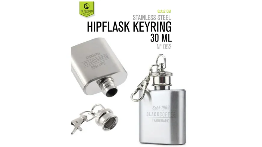 BLACK COFFEE Karabiner Schnapsflasche