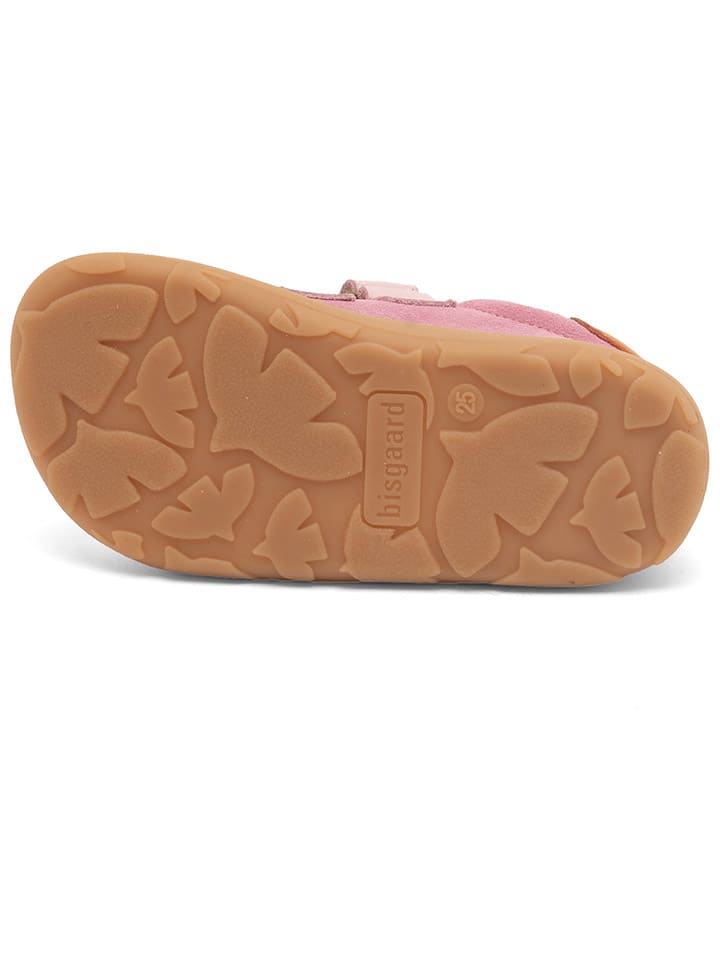 bisgaard Leder-Sneakers in Rosa/ Orange/ Lila günstig kaufen