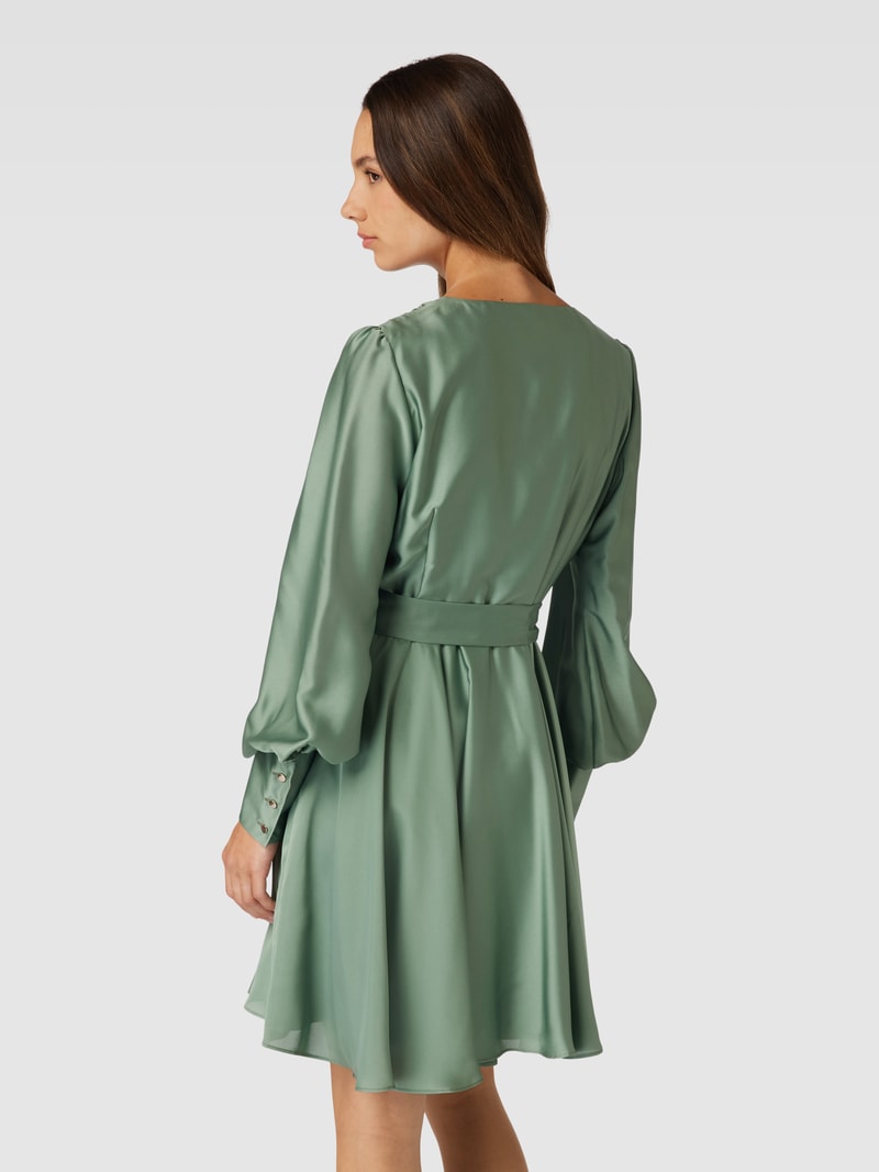 Cocktailkleid in Wickel-Optik in hellgrün