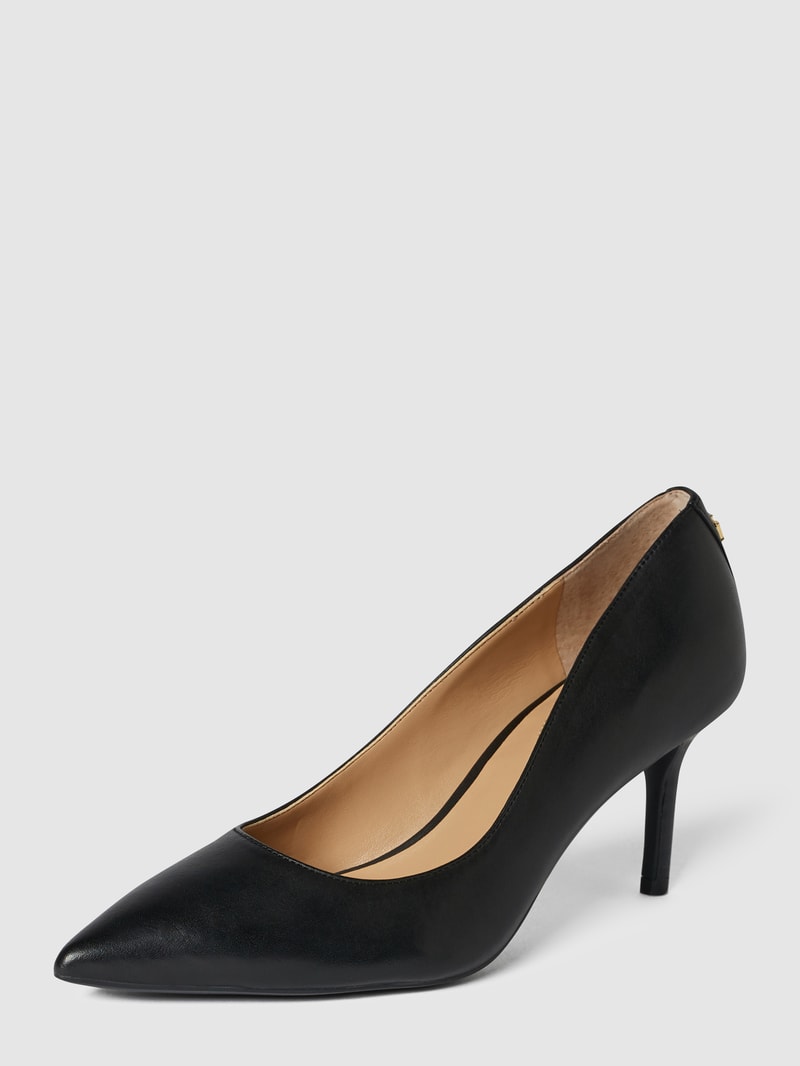 Pumps aus Leder in schwarz