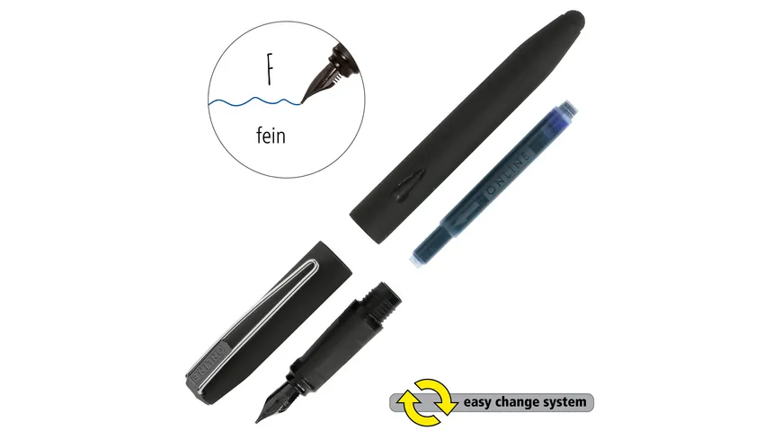 ONLINE Füllhalter Switch Plus Black Feder F