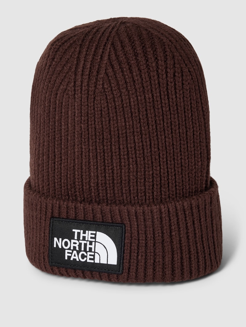 Beanie in Ripp-Optik in mittelbraun