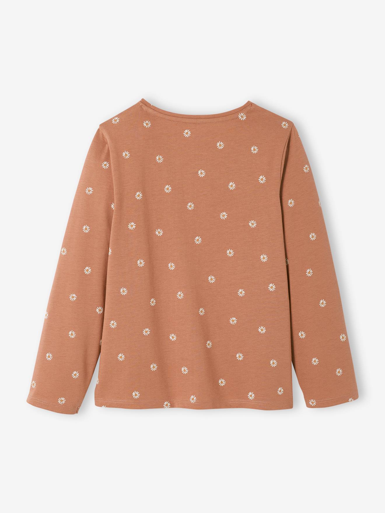 Vertbaudet Mädchen Shirt mit Reliefschrift - braun