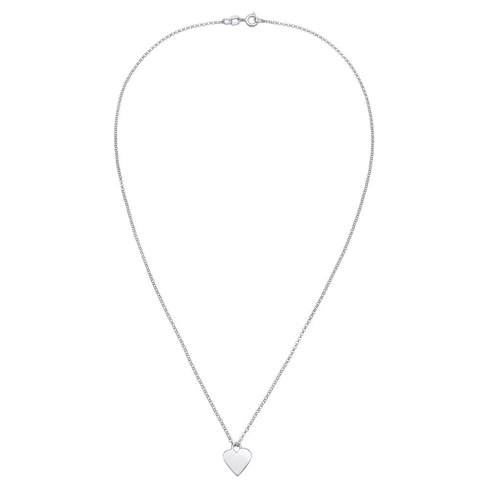 Elli Elli Collier Femmes plaquette cœur pendentif en filigrane en argent sterling 925 Bijoux