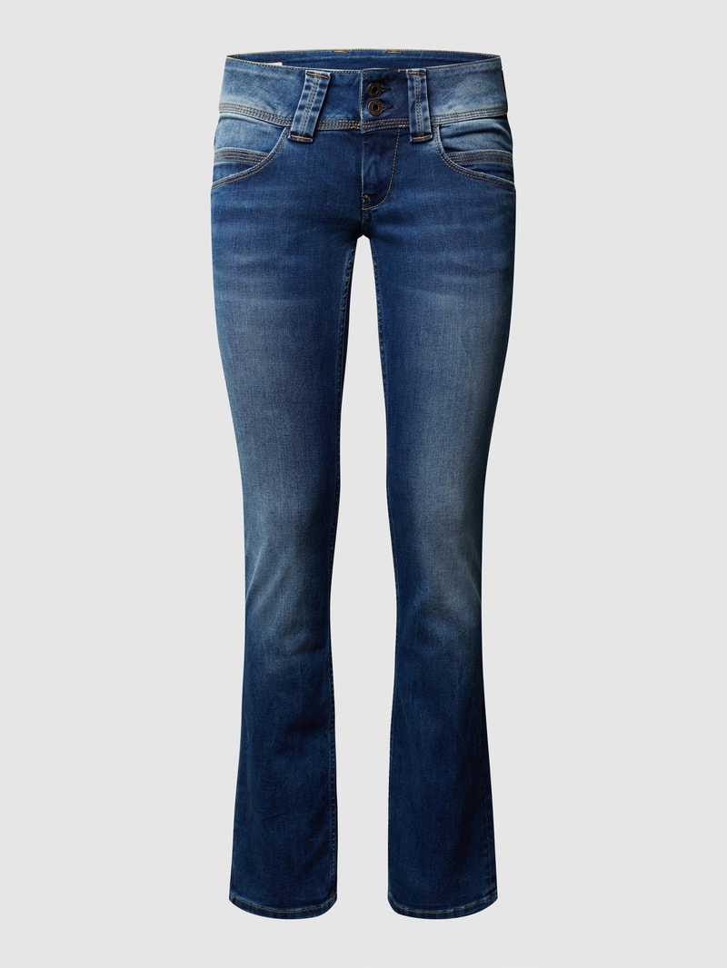 Stone Washed Skinny Fit Jeans in jeans