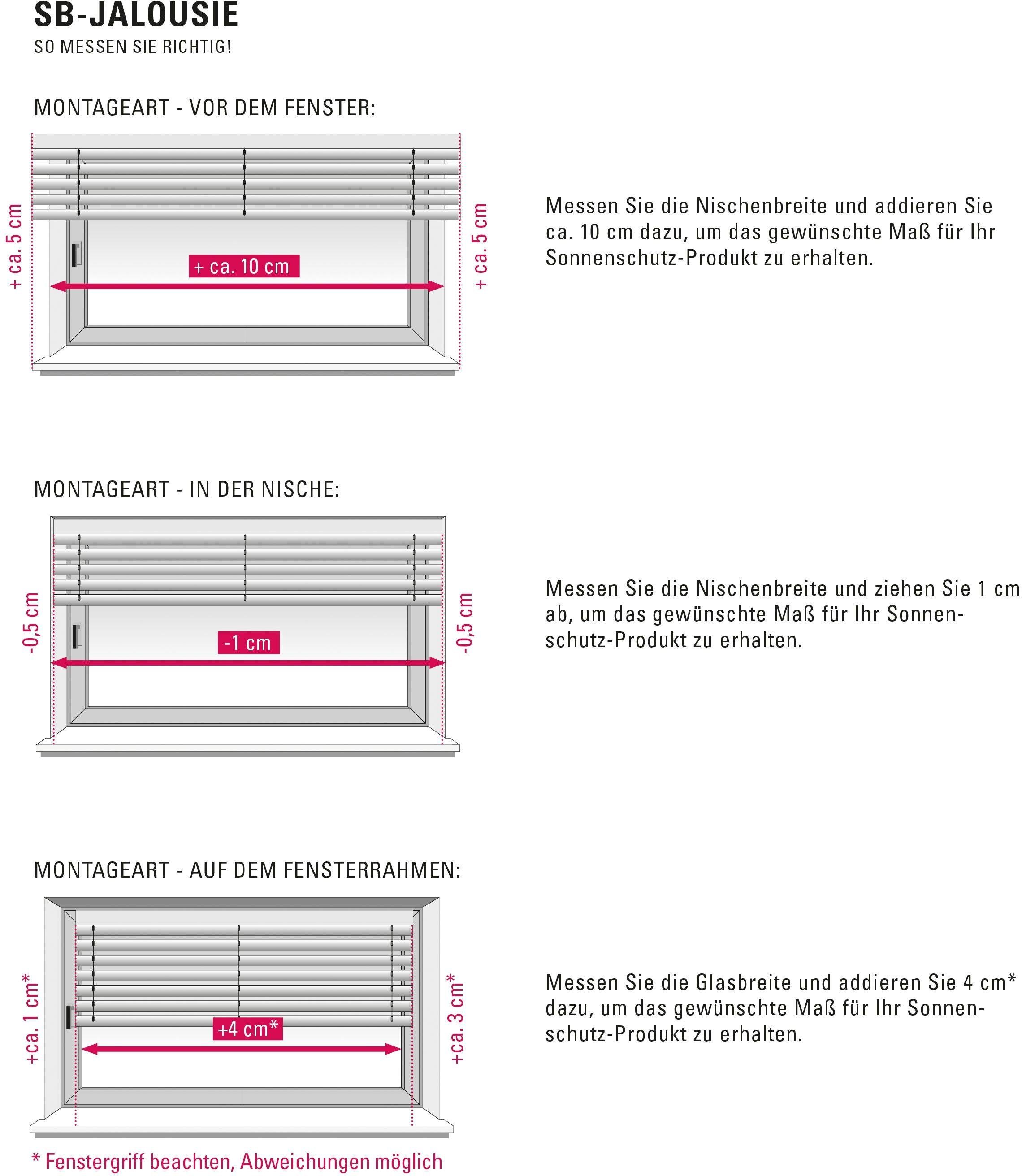 Jalousie Aluminium-Jalousie 25 mm, GARDINIA, mit Bohren, freihängend, Jalousiebänder farblich passend