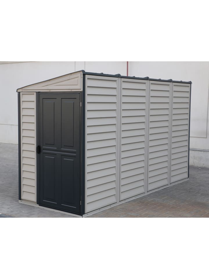 VCM  Kunststoff Gerätehaus 122x321 Gartenhaus Drehtür in Braun günstig kaufen onesize