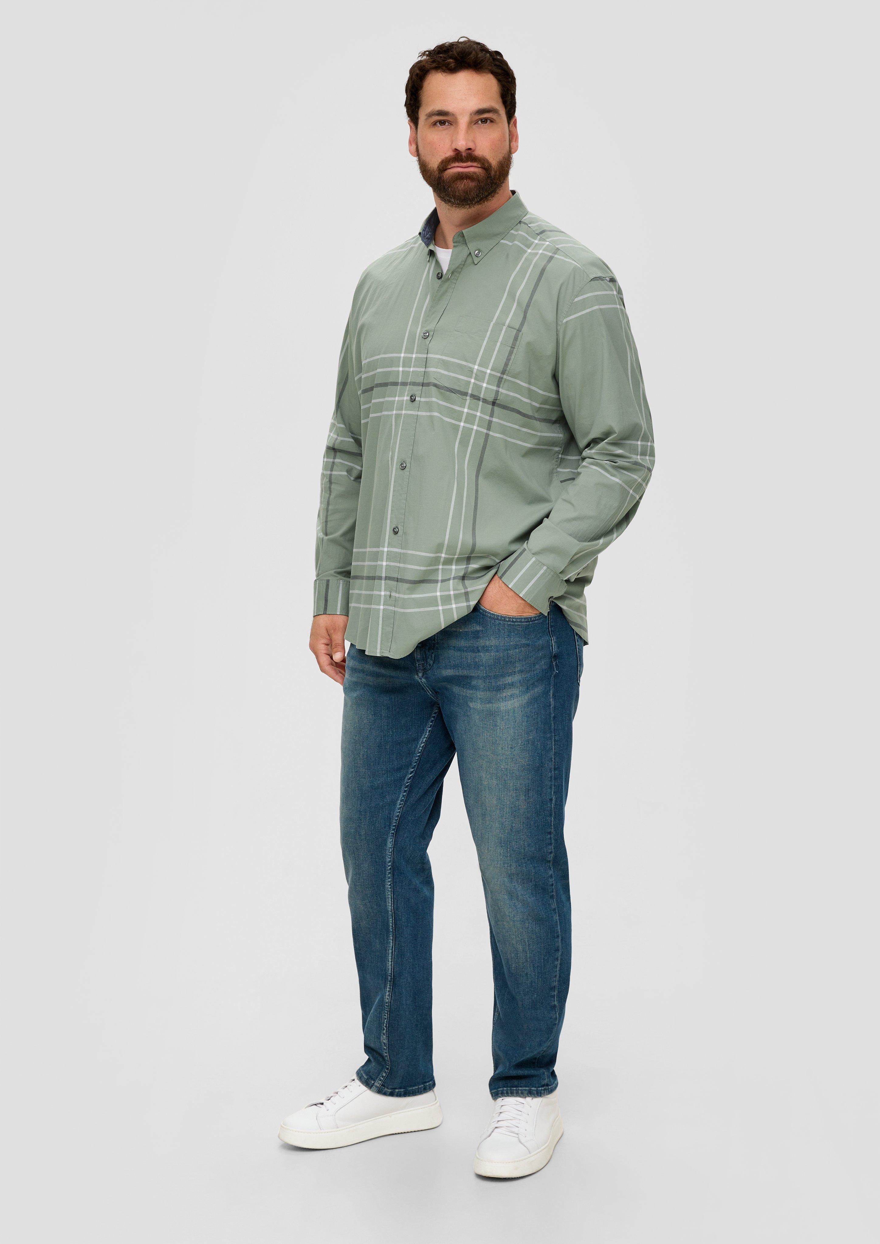 Slim: Karohemd aus Baumwollstretch  2139629-72N2