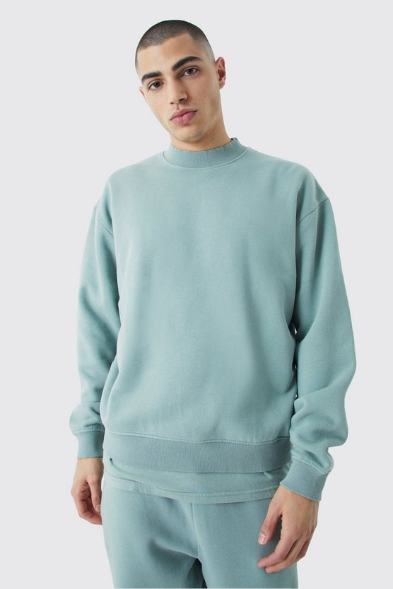 Kastiges Oversize Sweatshirt mit Acid-Waschung