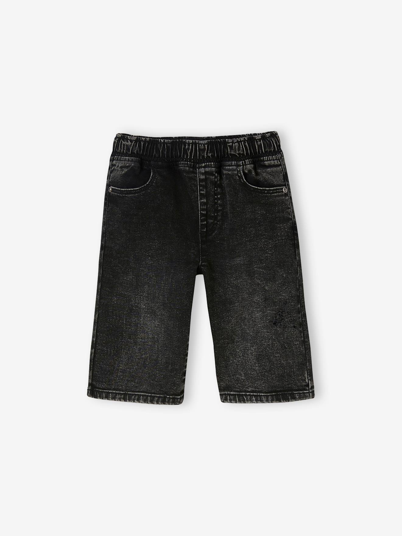 Bermuda en molleton effet denim garçon forme 