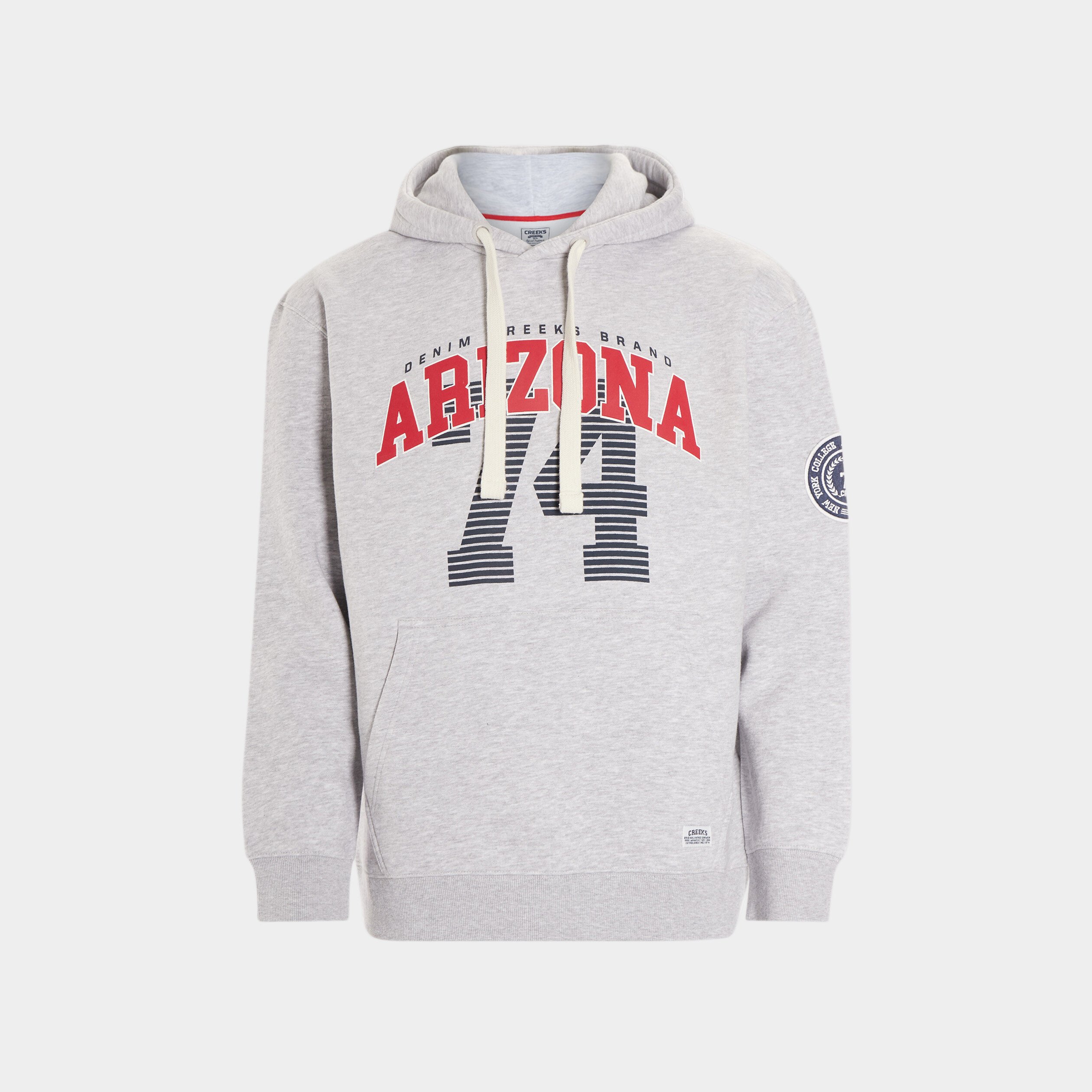 Sweat à capuche hoodie Creeks gris homme | La Halle