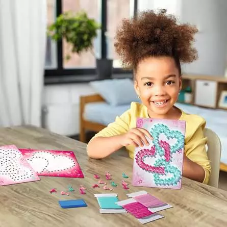 String Art Herz - Bastelset für Kinder ab 6 Jahren