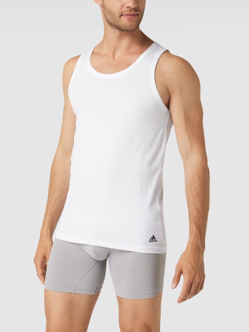 Tanktop mit Label-Print im 2er-Pack in weiß