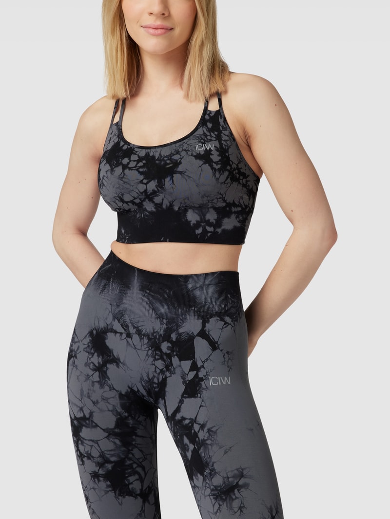 Bustier in Batik-Optik Modell 'Define Seamless Tie Dye' in schwarz
