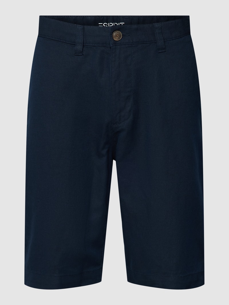 Chino-Shorts mit französischen Eingrifftaschen in marineblau