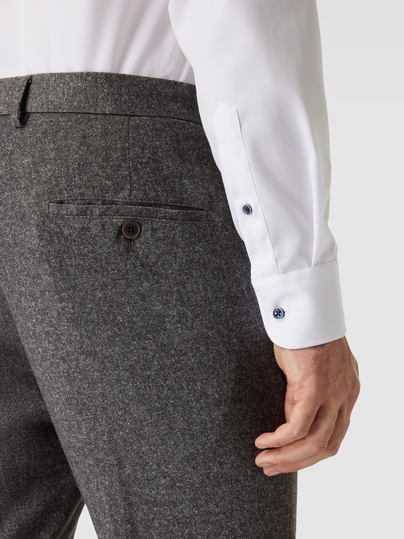Stoffhose mit Bügelfalten Modell 'Ray' in mittelgrau