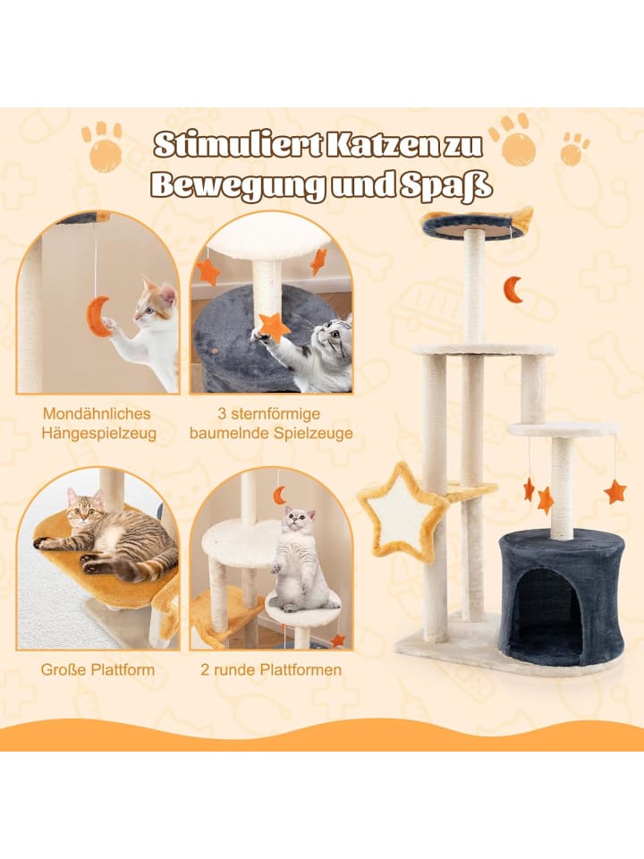 COSTWAY Kratzbaum 60x41x128cm in Beige günstig kaufen onesize
