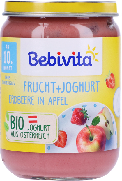Bebivita Bio Frucht+Joghurt Erdbeere in Apfel