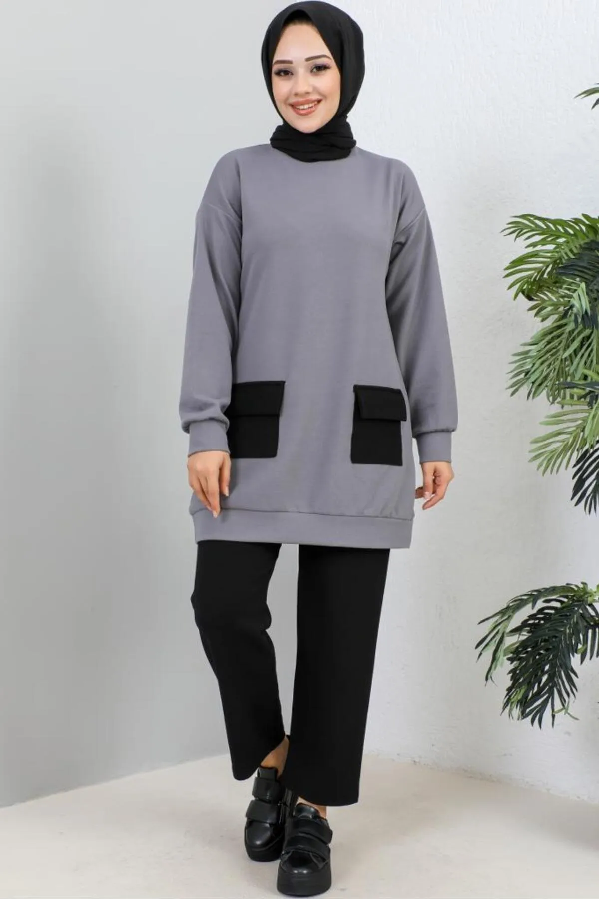 benguen  3516 Doppelanzug mit Taschendetail, Grau