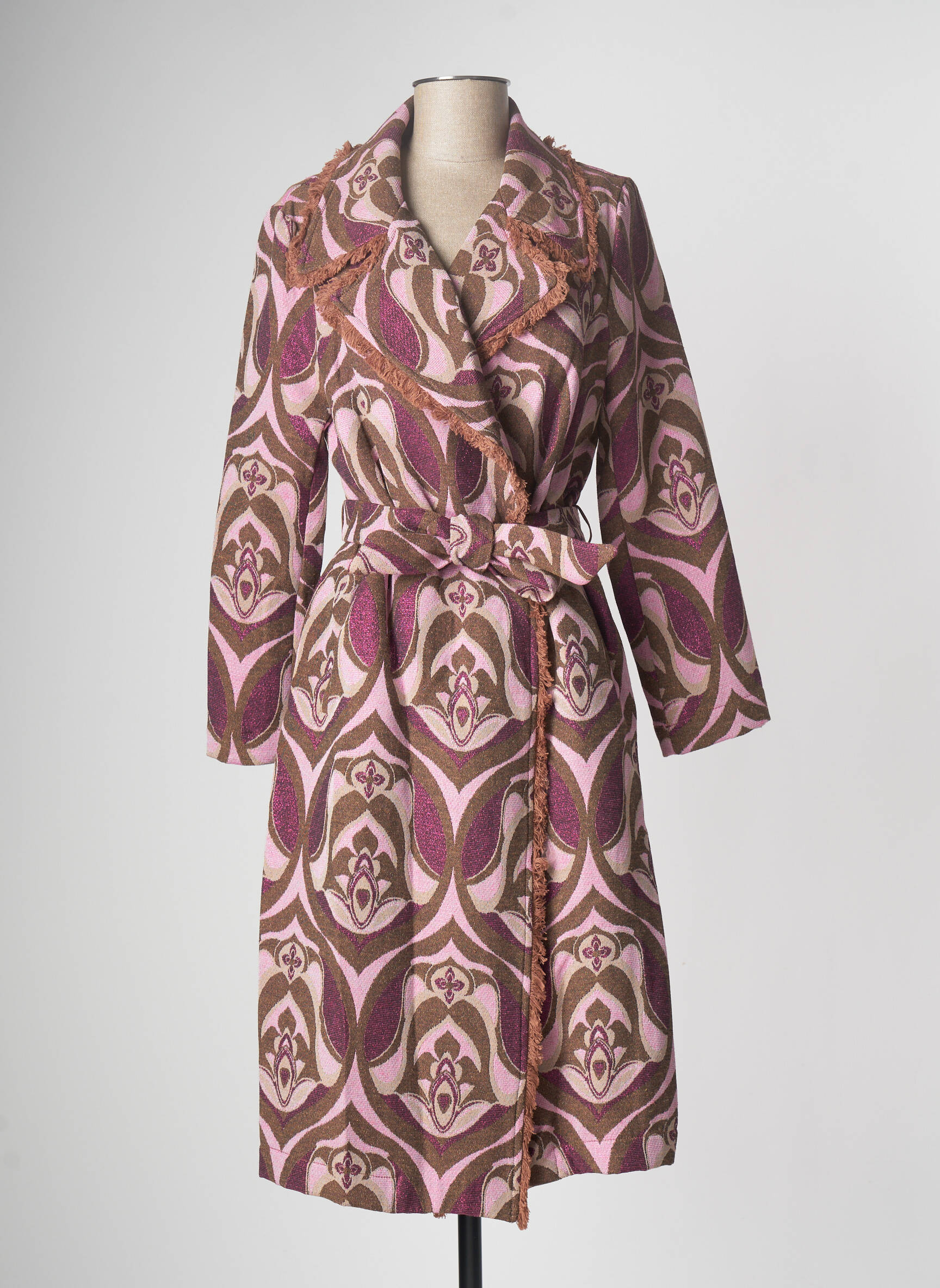 Angela Davis Manteaux Longs Femme couleur rose