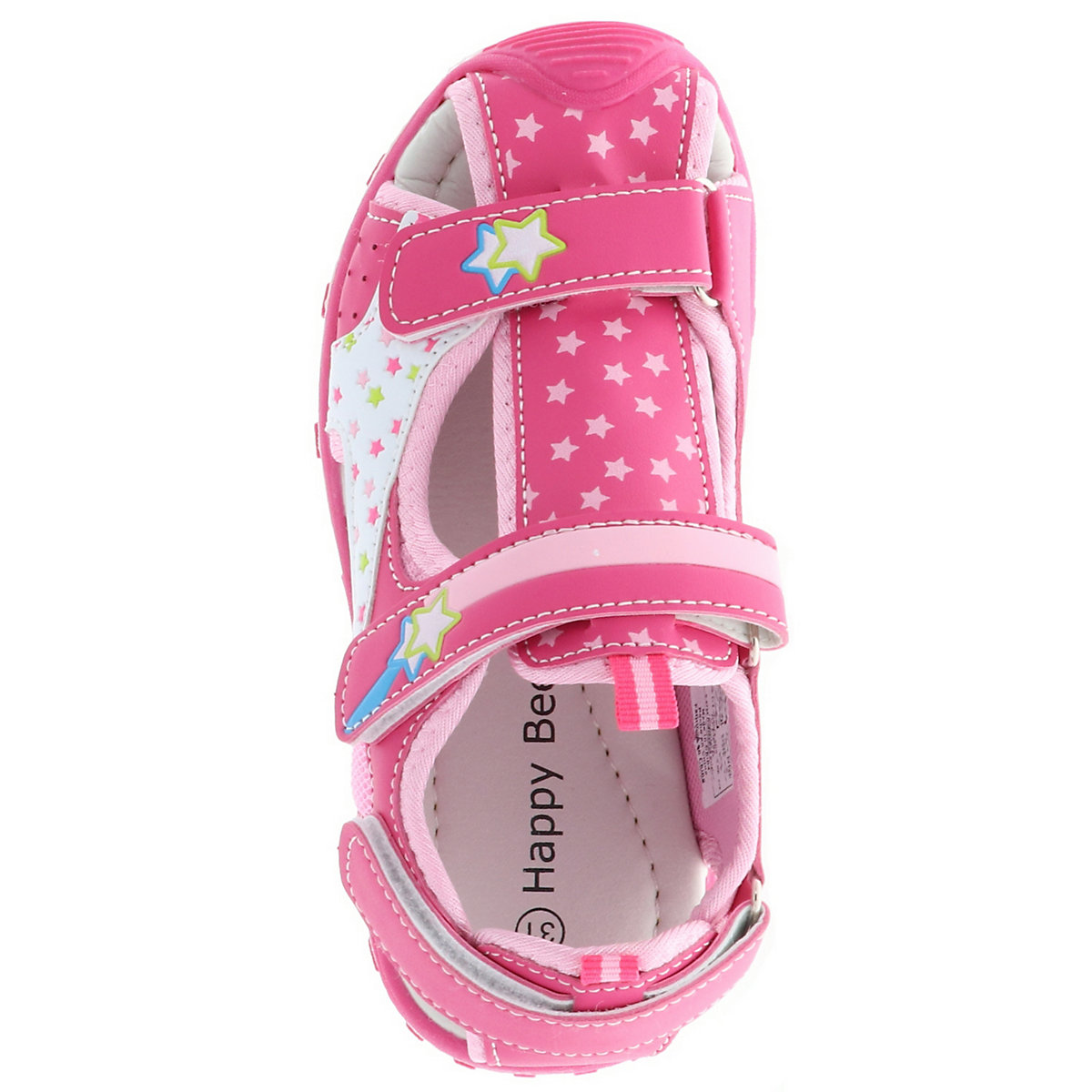 Kinder Mädchen Trekkingsandalen Outdoorschuhe Halbschuhe Klettverschluss Sternchen pink/rosa/weiß