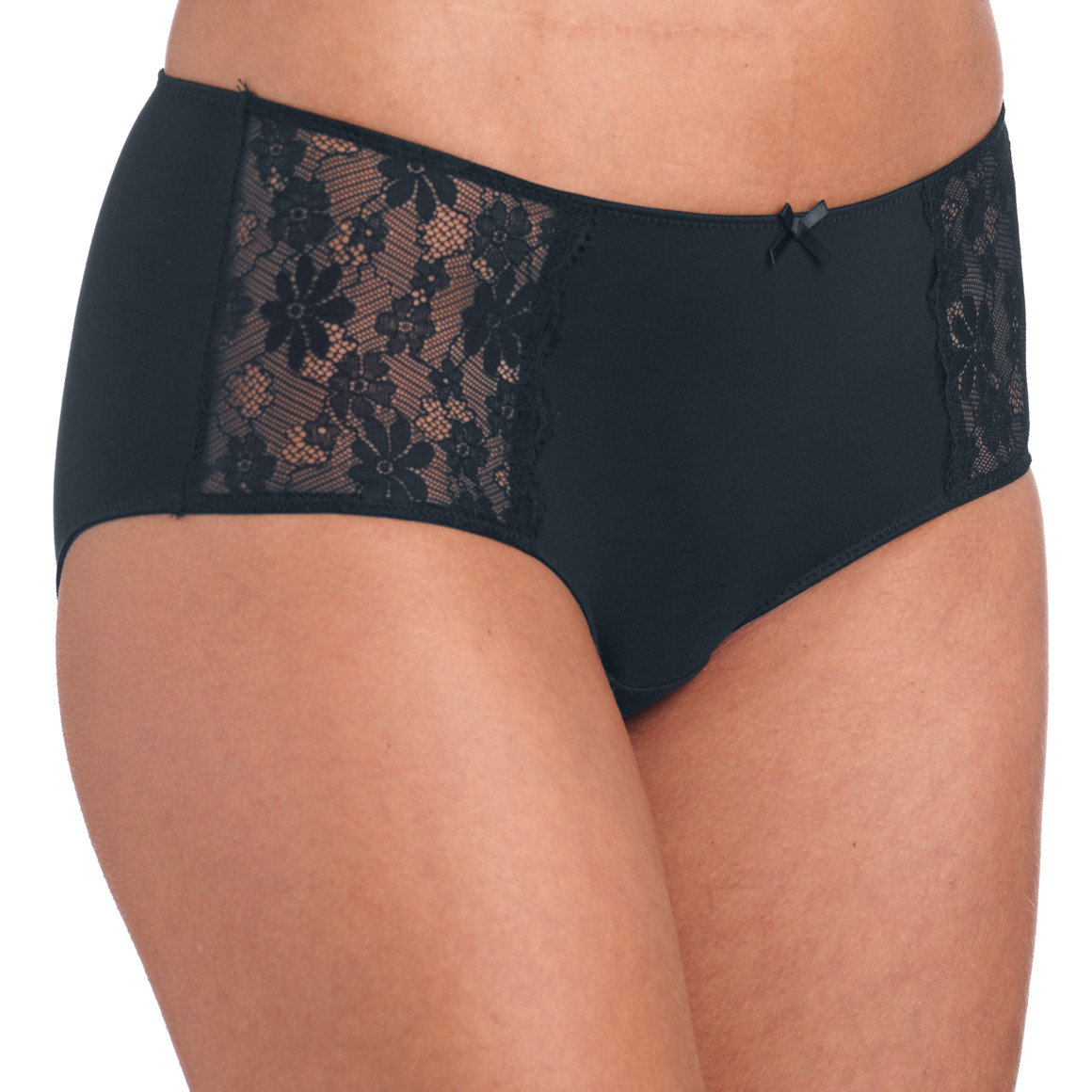 2 Damen Pantys mit Spitzeneinsatz